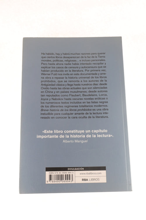 Breve historia de los libros prohibidos - Bueno